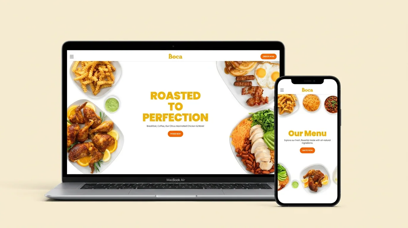 Boca Chicken Cafe branding