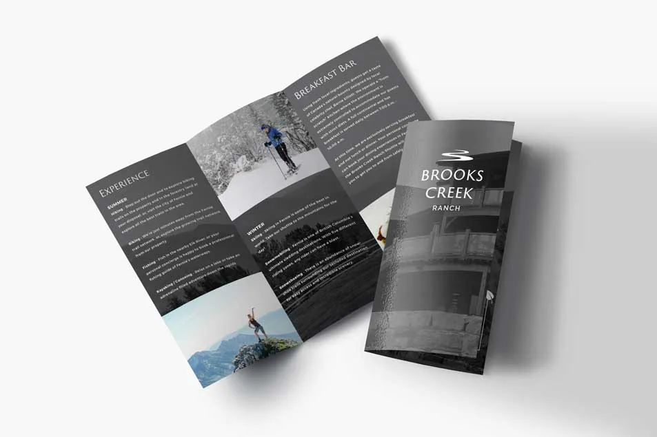 Brooks Creek Ranch tri-fold brochure