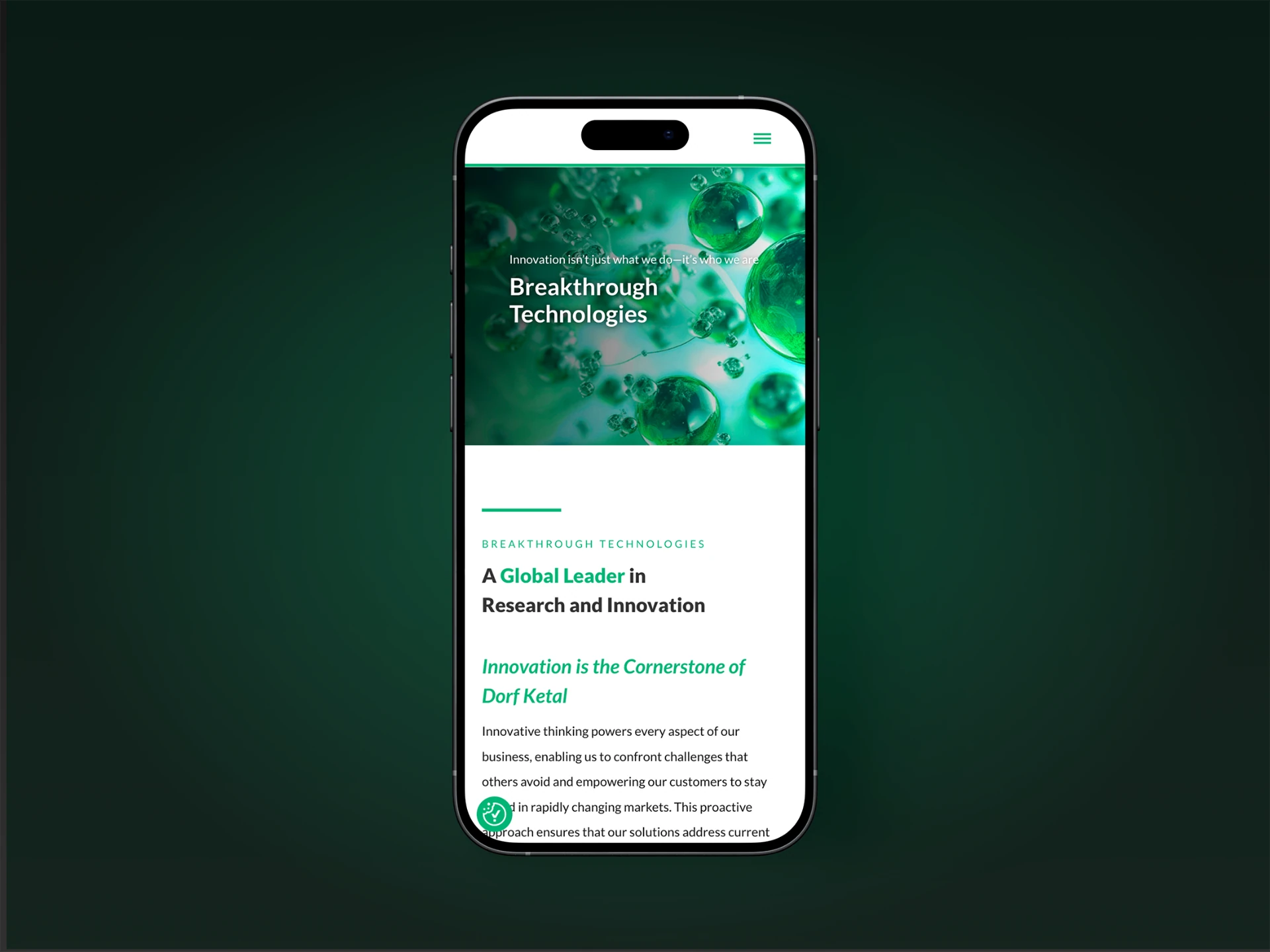 Dorf Ketal mobile mockup
