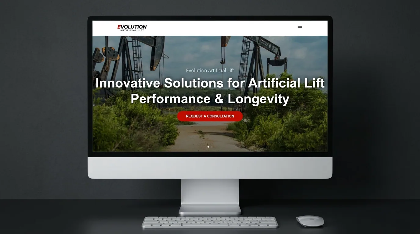 Evolution Artificial Lift website mockup