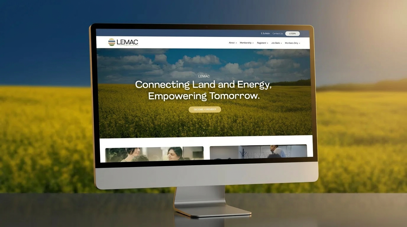 LEMAC website mockup