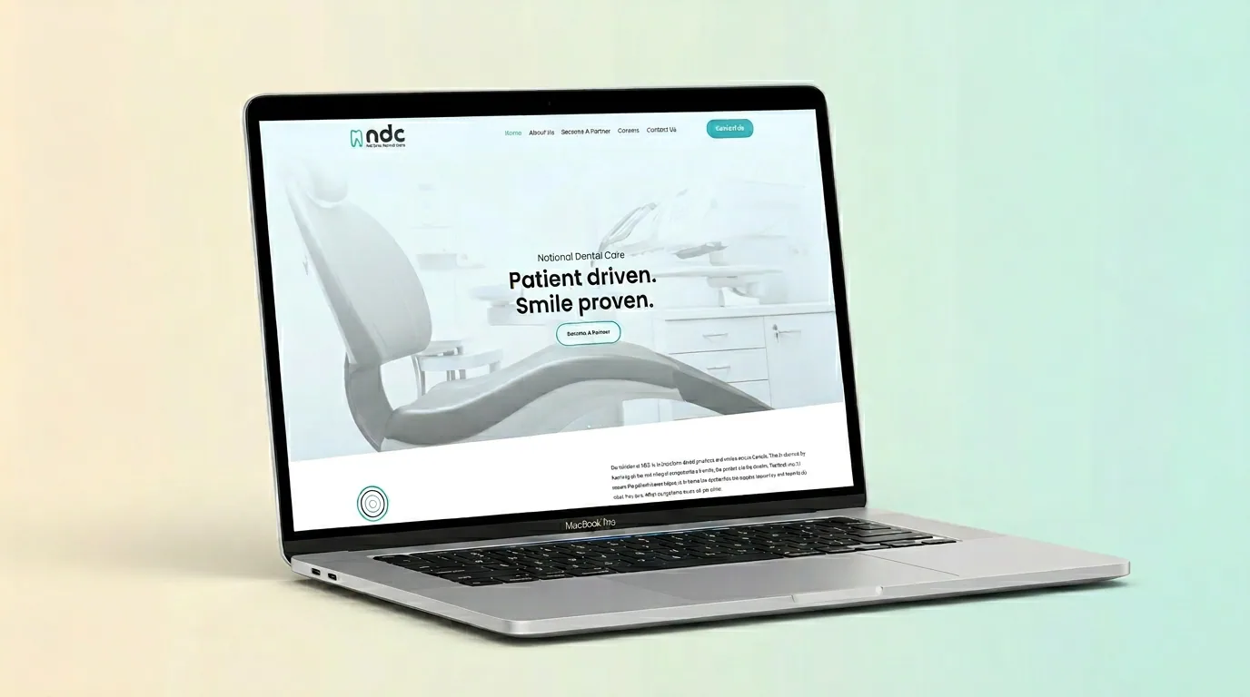 National Dental Care website mockup