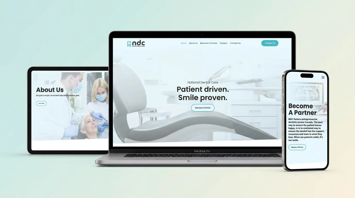 National Dental Care multi-device mockup