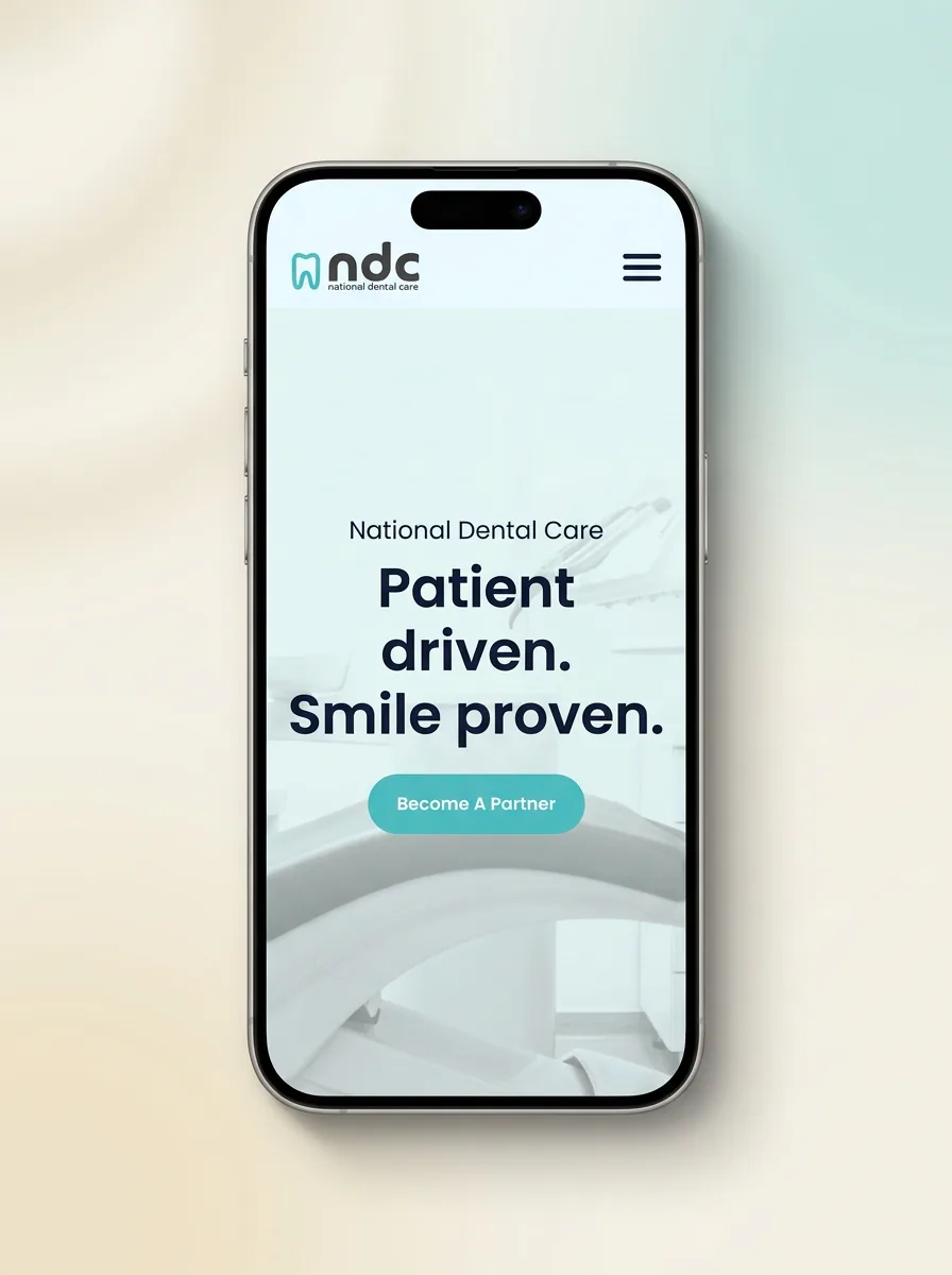 National Dental Care mobile mockup