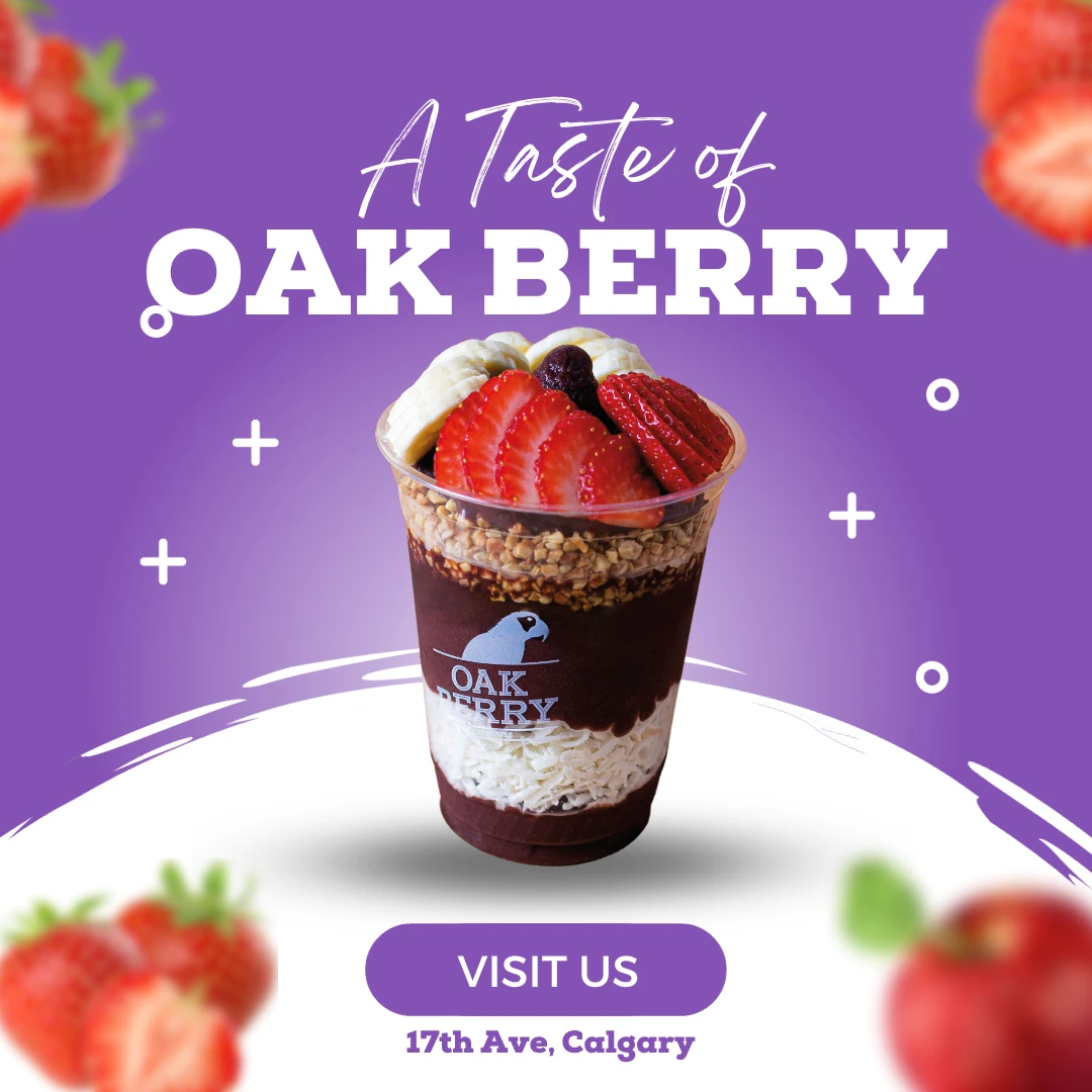 Oakberry Açaí Canada social design 10