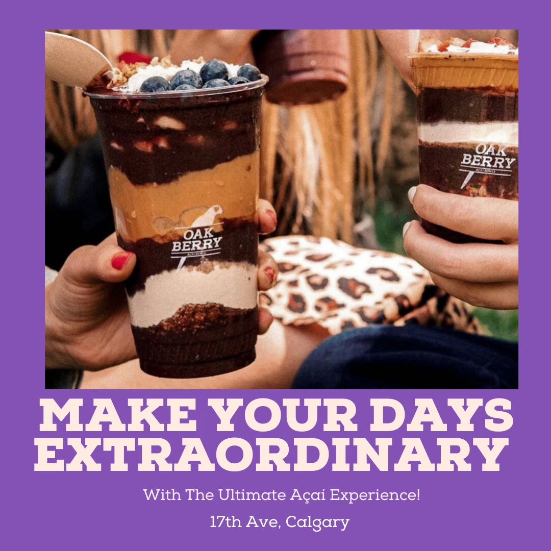 Oakberry Açaí Canada social design 3