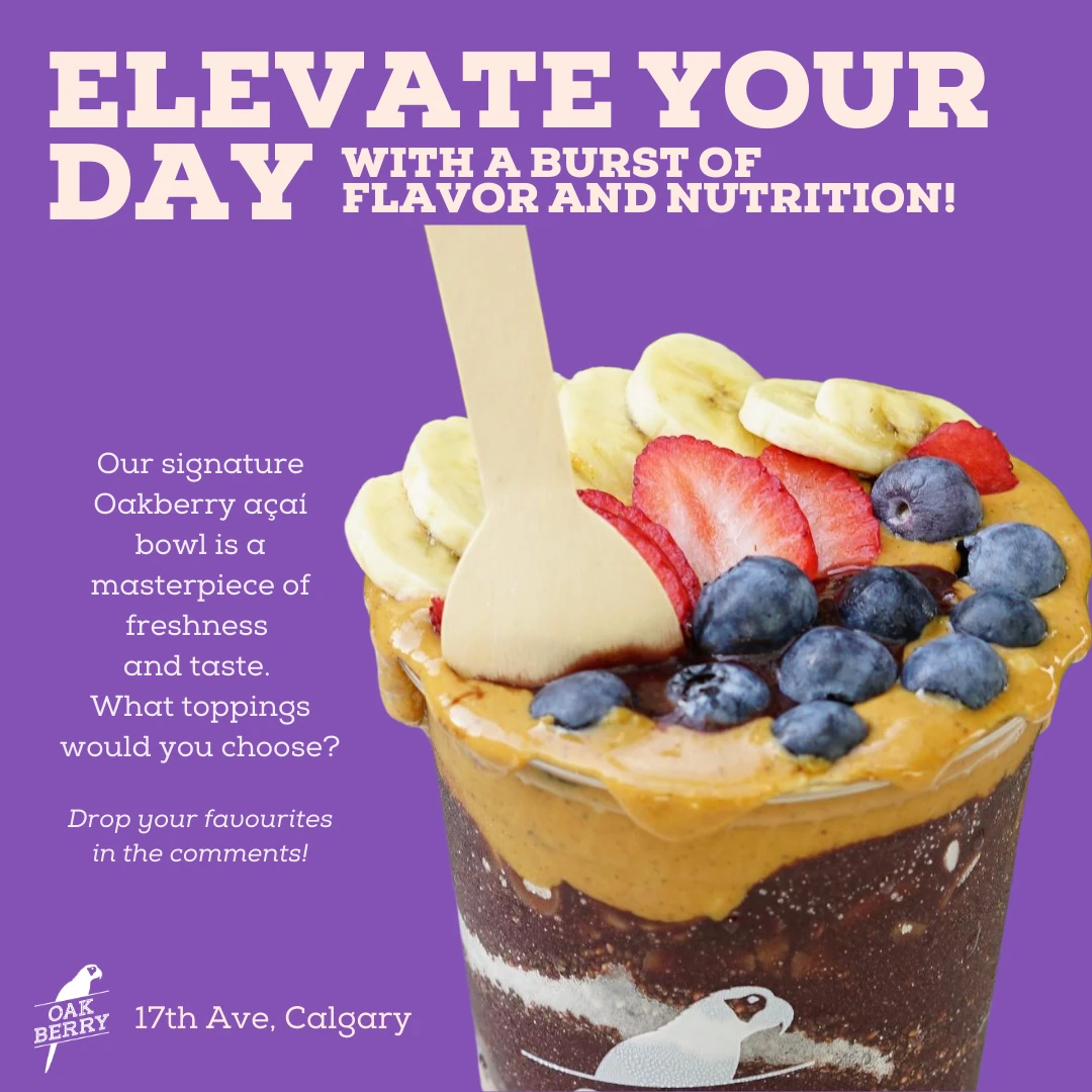 Oakberry Açaí Canada social design 5