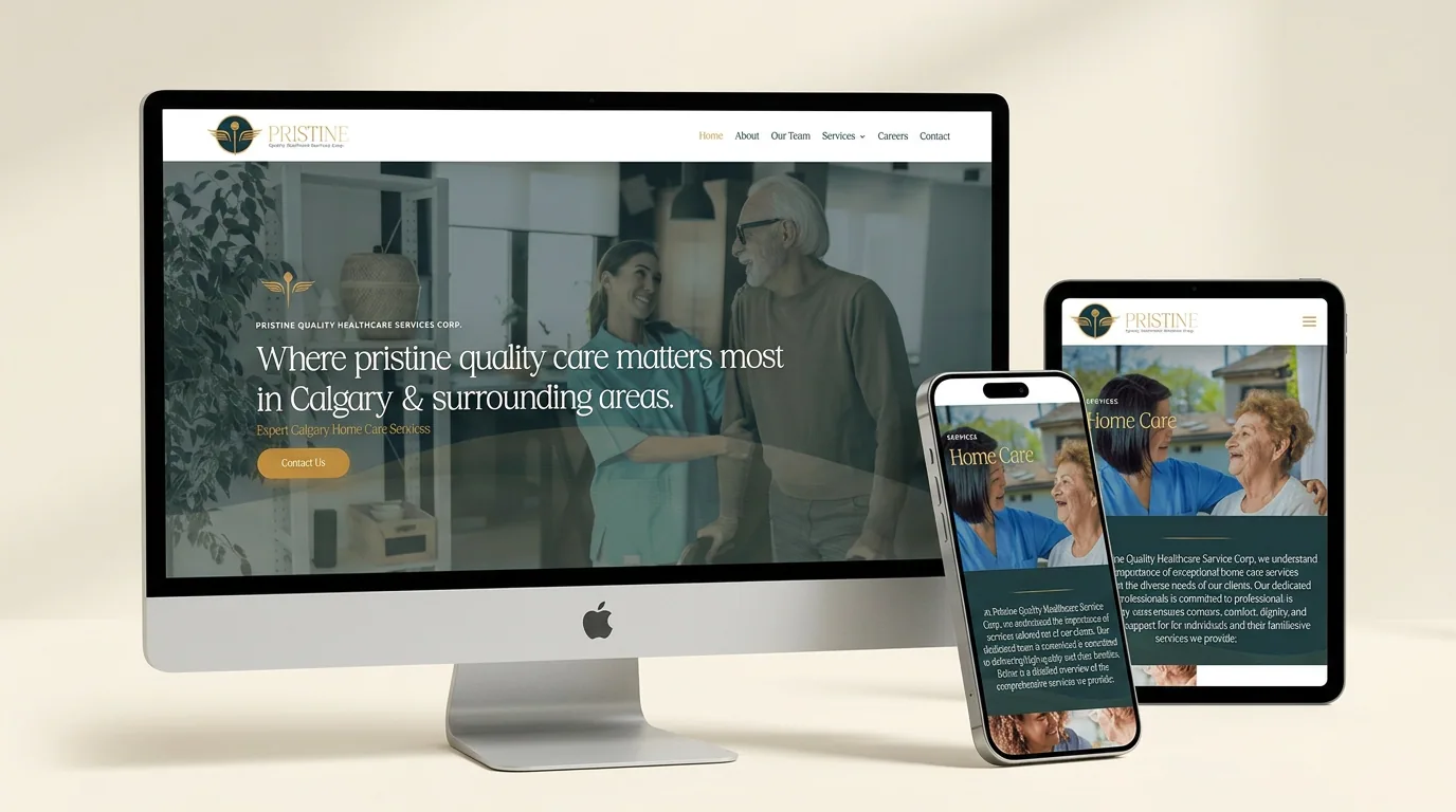 Pristine Quality Healthcare multi-device mockup