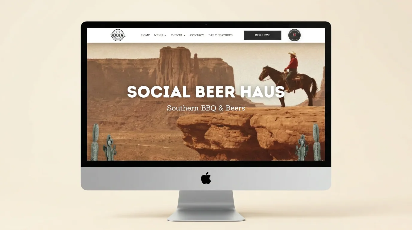 Social Beer Haus website mockup