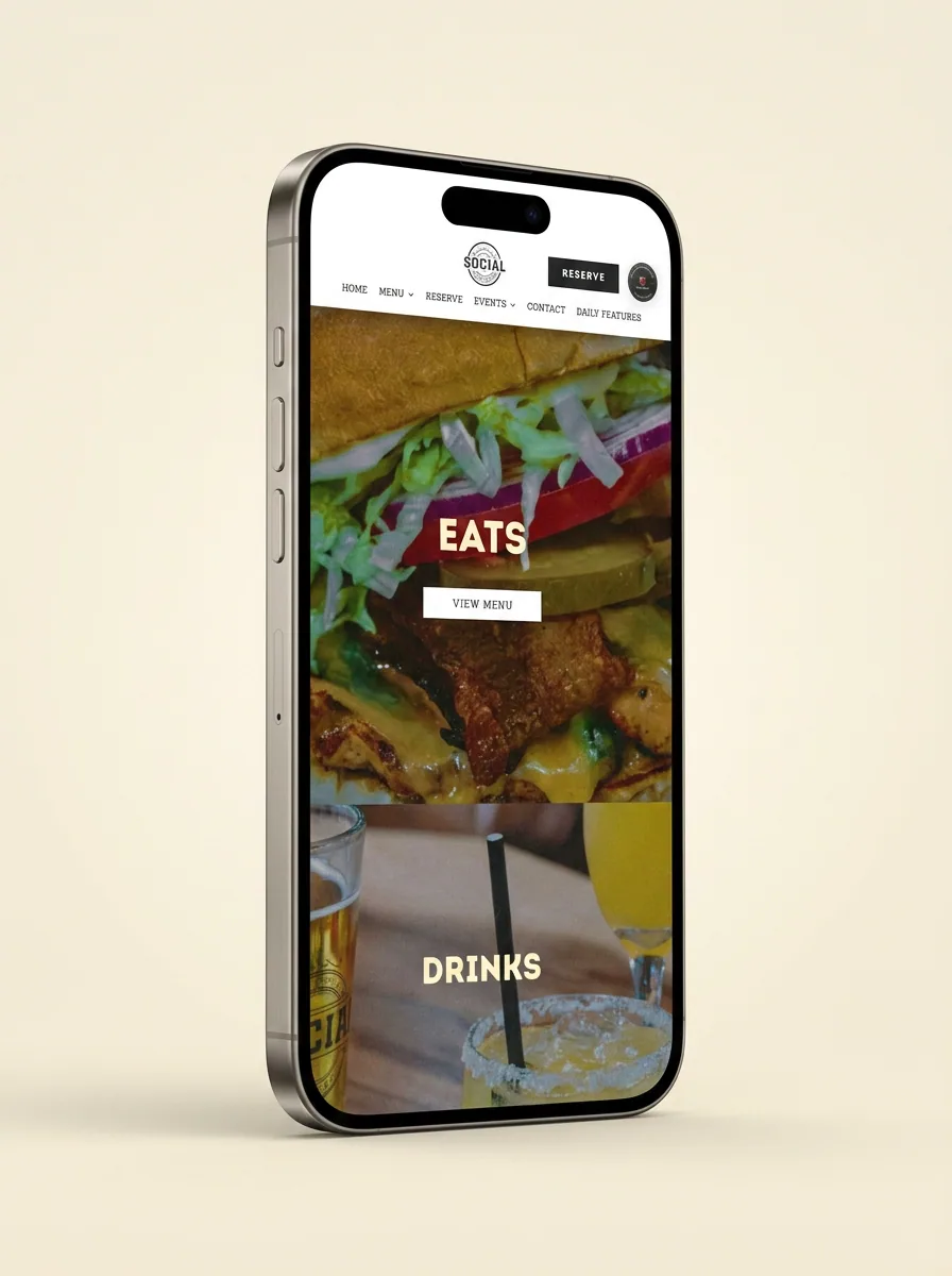Social Beer Haus mobile mockup
