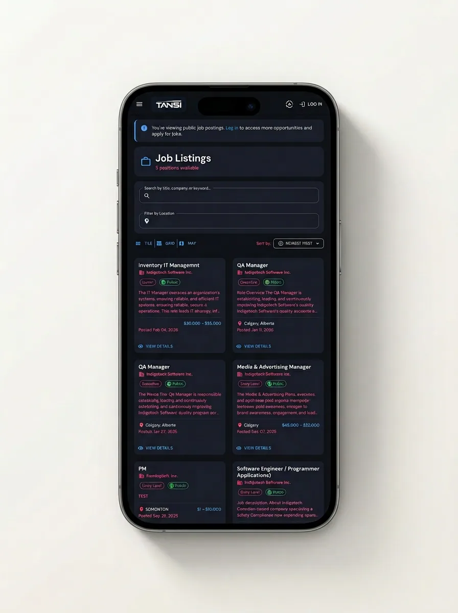 Tansi by Indigetech mobile mockup