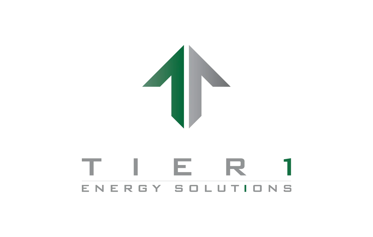 Tier 1 Energy logo - stacked lockup